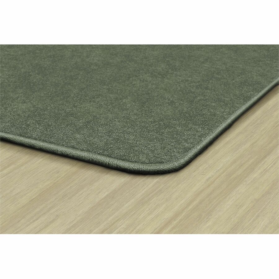 Flagship Carpets Amerisoft Solid Color Rug - 15 ft Length x 12 ft Width - Rectangle - Sage Green - Nylon, Polyester