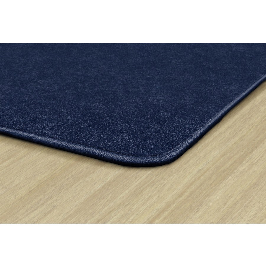 Flagship Carpets Amerisoft Solid Color Rug - 12 ft Length x 12 ft Width - Square - Navy Blue - Nylon, Polyester