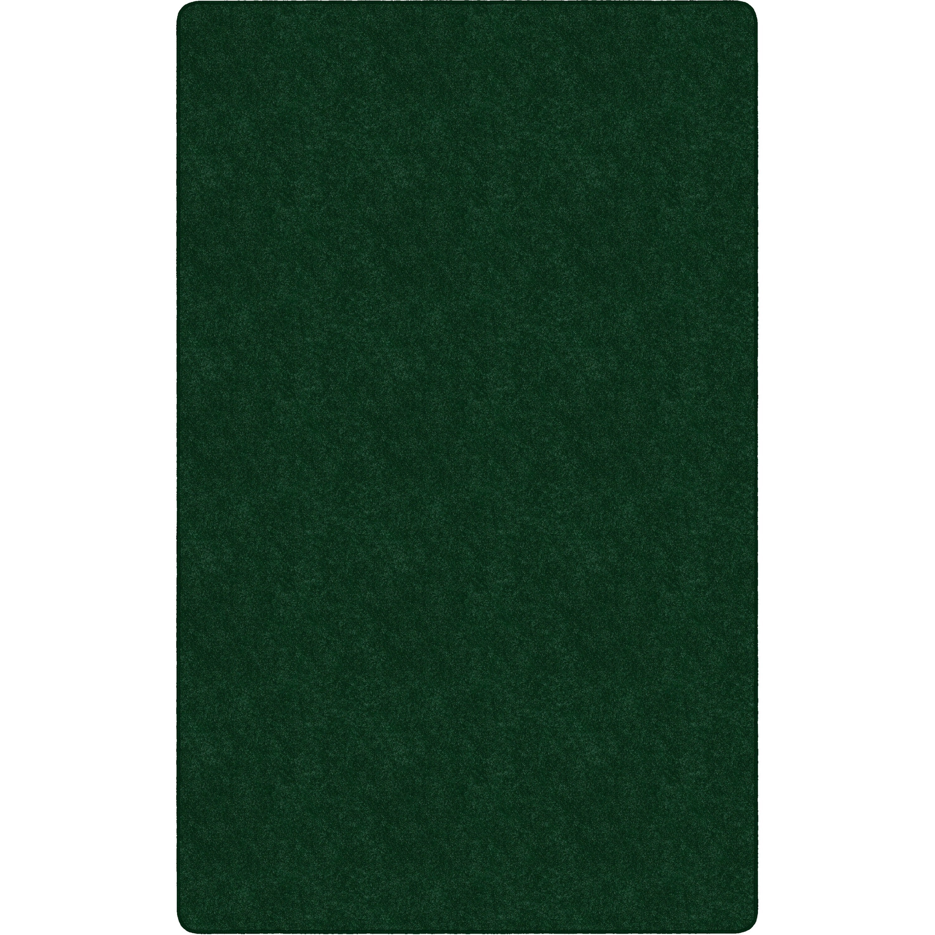 Flagship Carpets Amerisoft Solid Color Rug - 48" Length x 72" Width - Rectangle - Emerald Green - Polyester, Nylon