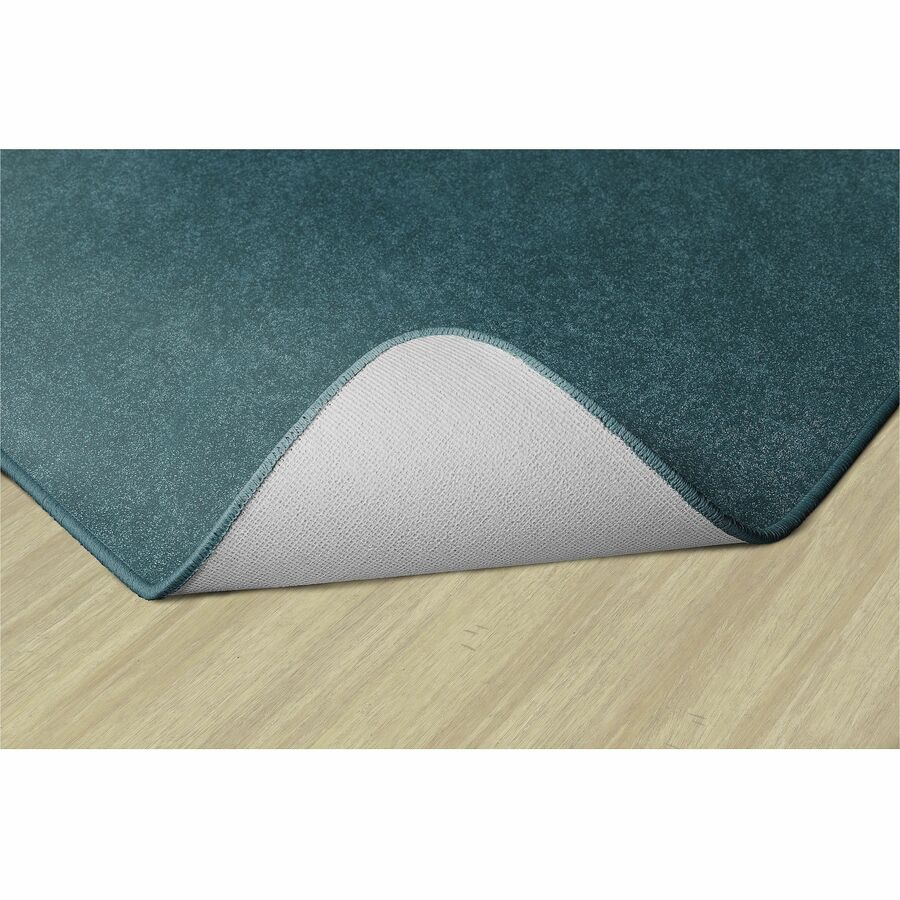 Flagship Carpets Amerisoft Solid Color Rug - 72" Length x 72" Width - Square - Marine Blue - Polyester, Nylon