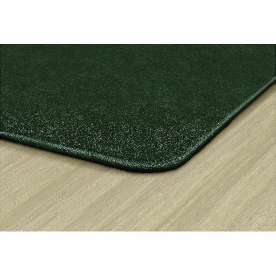 Flagship Carpets Amerisoft Solid Color Rug - 72" Length x 72" Width - Square - Emerald Green - Polyester, Nylon