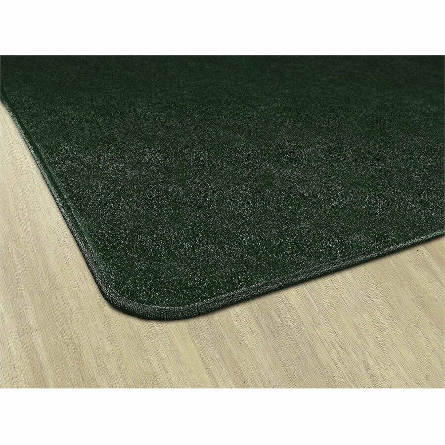 Flagship Carpets Amerisoft Solid Color Rug - 72" Length x 72" Width - Square - Emerald Green - Polyester, Nylon