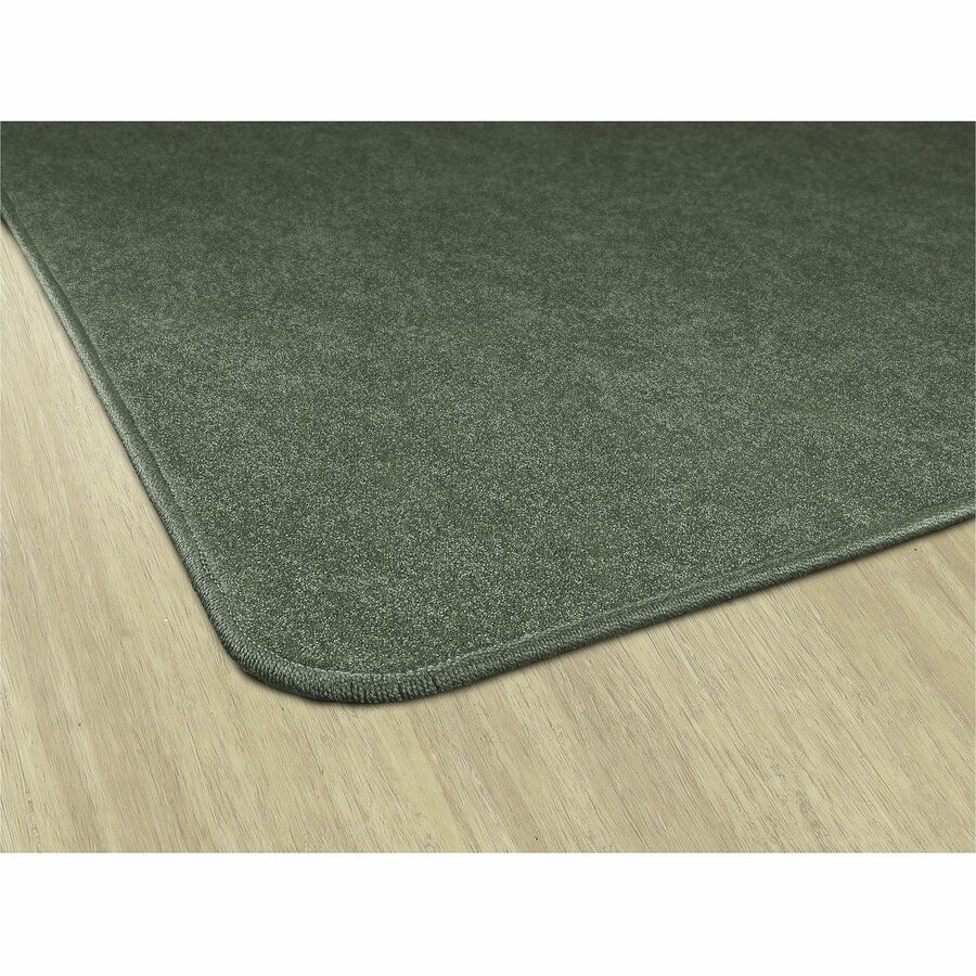 Flagship Carpets Amerisoft Solid Color Rug - 72" Length x 72" Width - Square - Sage Green - Polyester, Nylon