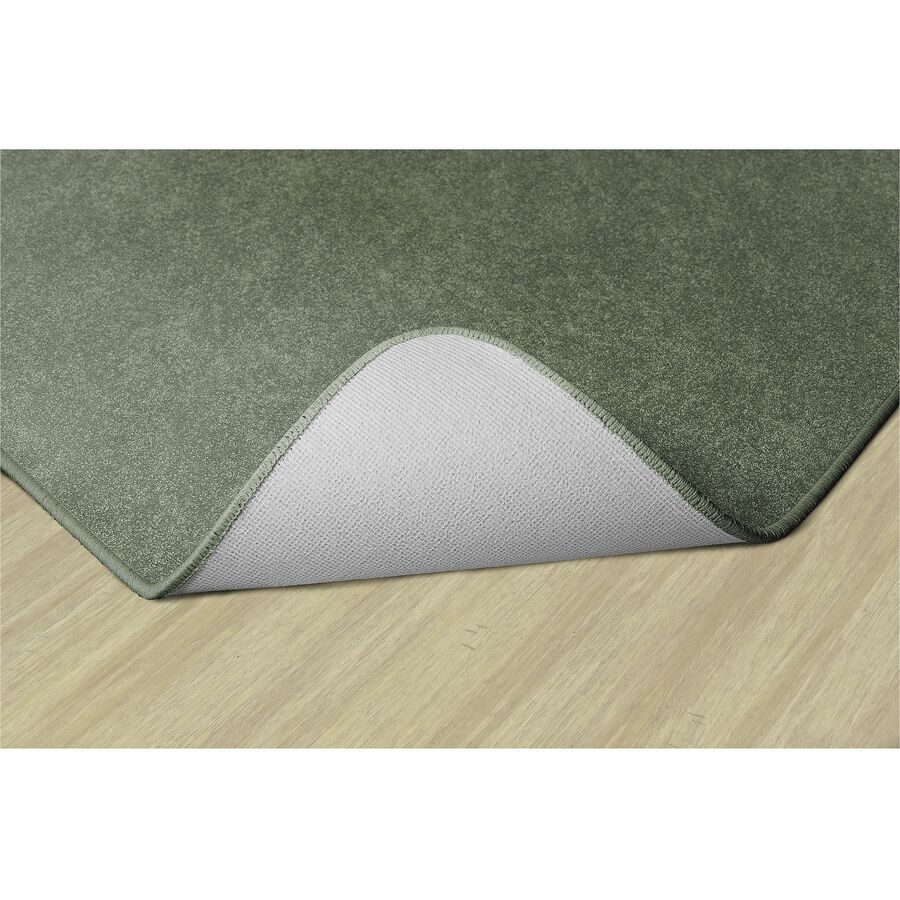 Flagship Carpets Amerisoft Solid Color Rug - 72" Length x 72" Width - Square - Sage Green - Polyester, Nylon