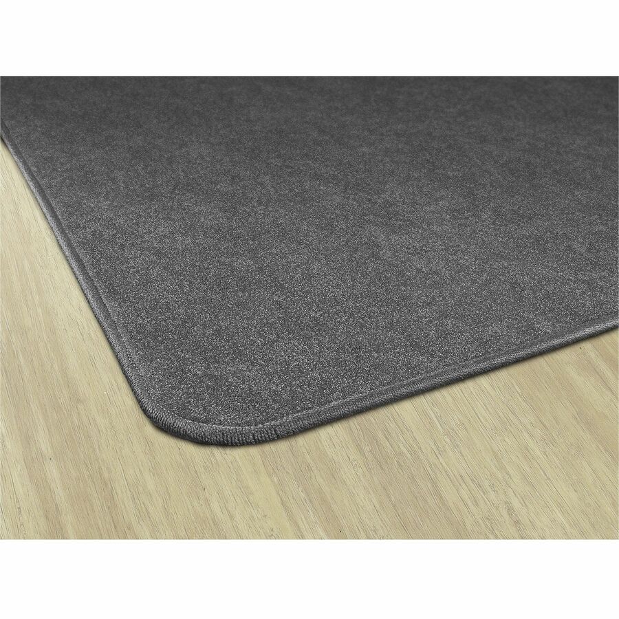 Flagship Carpets Amerisoft Solid Color Rug - 72" Length x 72" Width - Square - Gray - Polyester