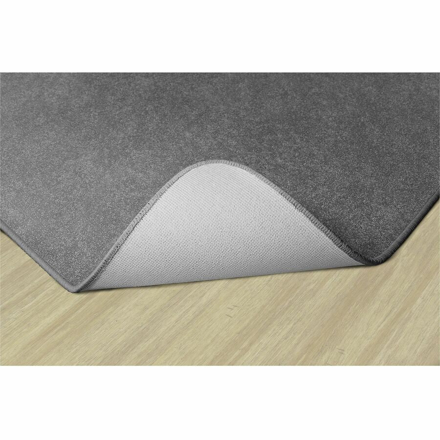 Flagship Carpets Amerisoft Solid Color Rug - 72" Length x 72" Width - Square - Gray - Polyester
