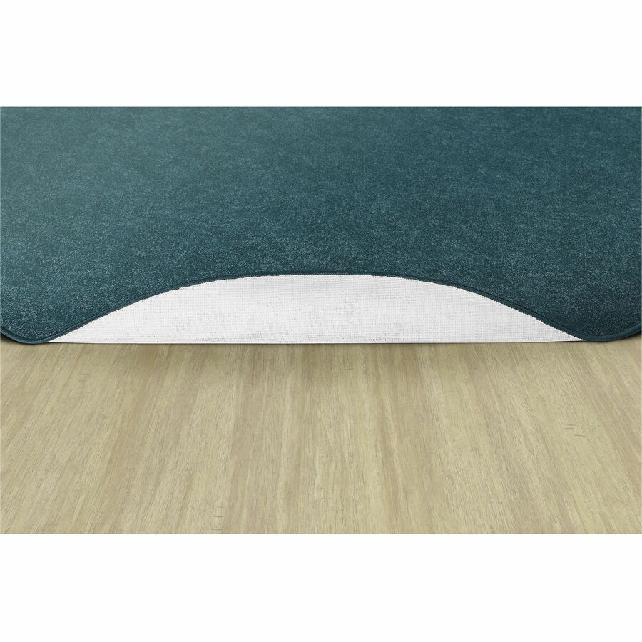 Flagship Carpets Amerisoft Solid Color Rug - 72" Diameter - Round - Marine Blue - Nylon, Polyester
