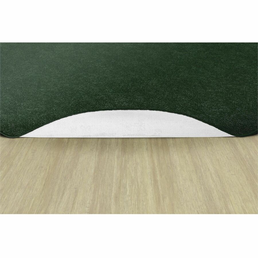 Flagship Carpets Amerisoft Solid Color Rug - 72" Diameter - Round - Emerald Green - Nylon, Polyester