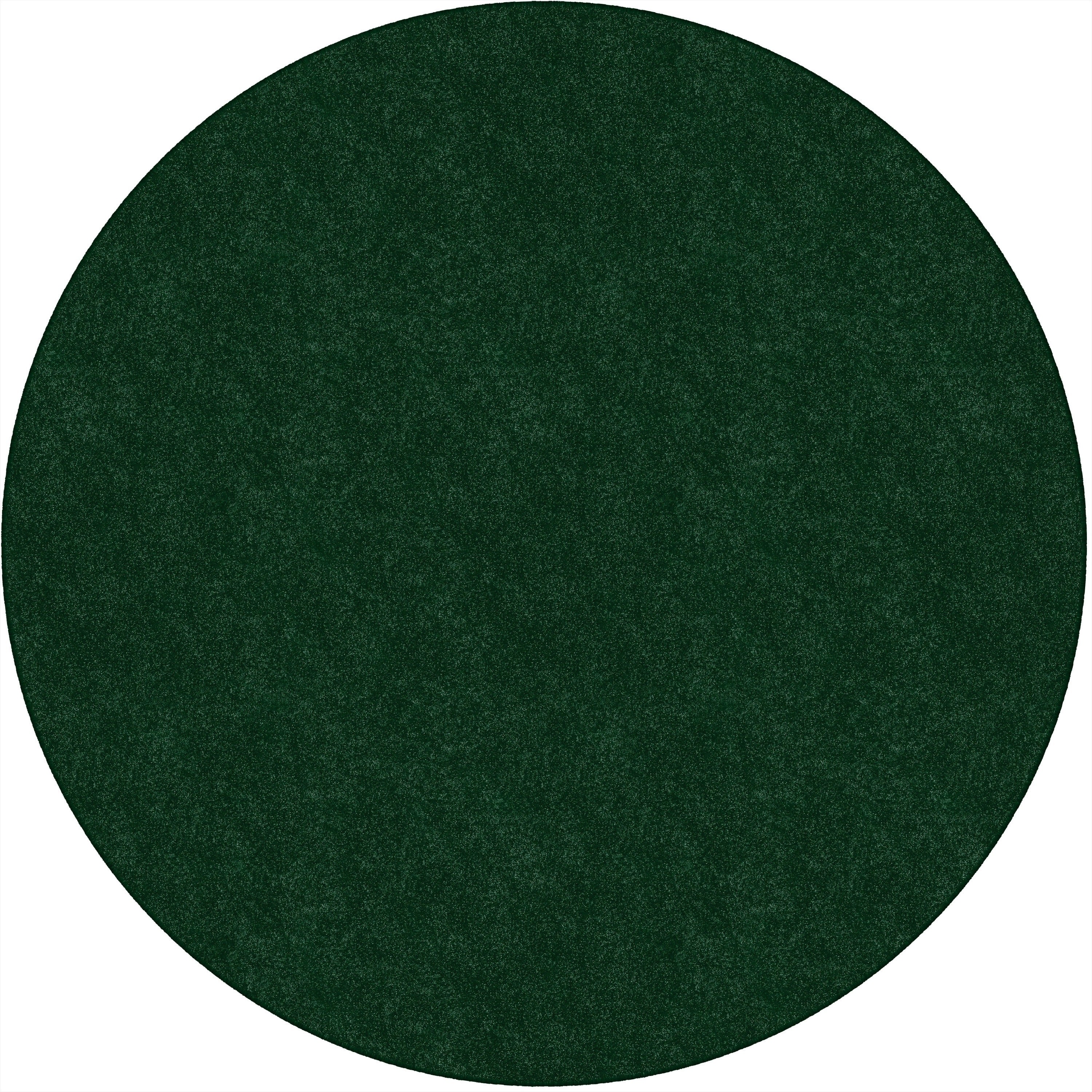 Flagship Carpets Amerisoft Solid Color Rug - 72" Diameter - Round - Emerald Green - Nylon, Polyester