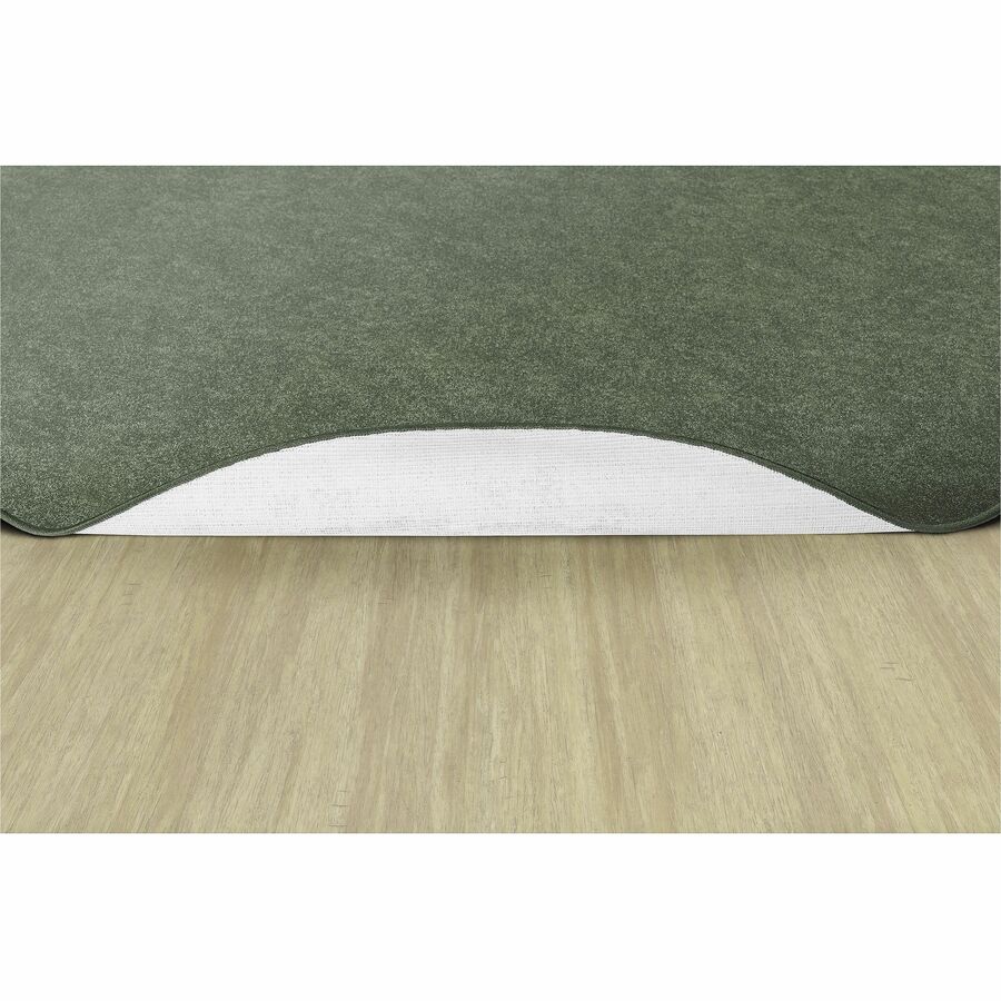 Flagship Carpets Amerisoft Solid Color Rug - 72" Diameter - Round - Sage Green - Nylon, Polyester
