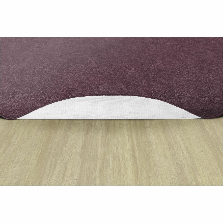 Flagship Carpets Amerisoft Solid Color Rug - 72" Diameter - Round - Plum - Nylon, Polyester