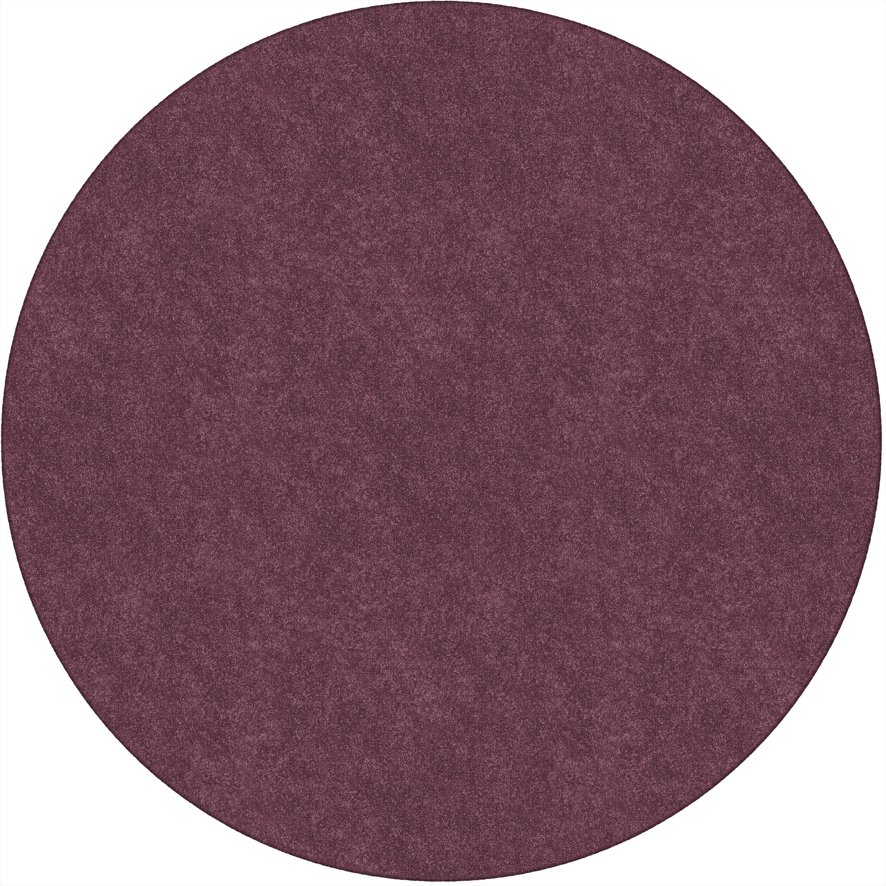 Flagship Carpets Amerisoft Solid Color Rug - 72" Diameter - Round - Plum - Nylon, Polyester