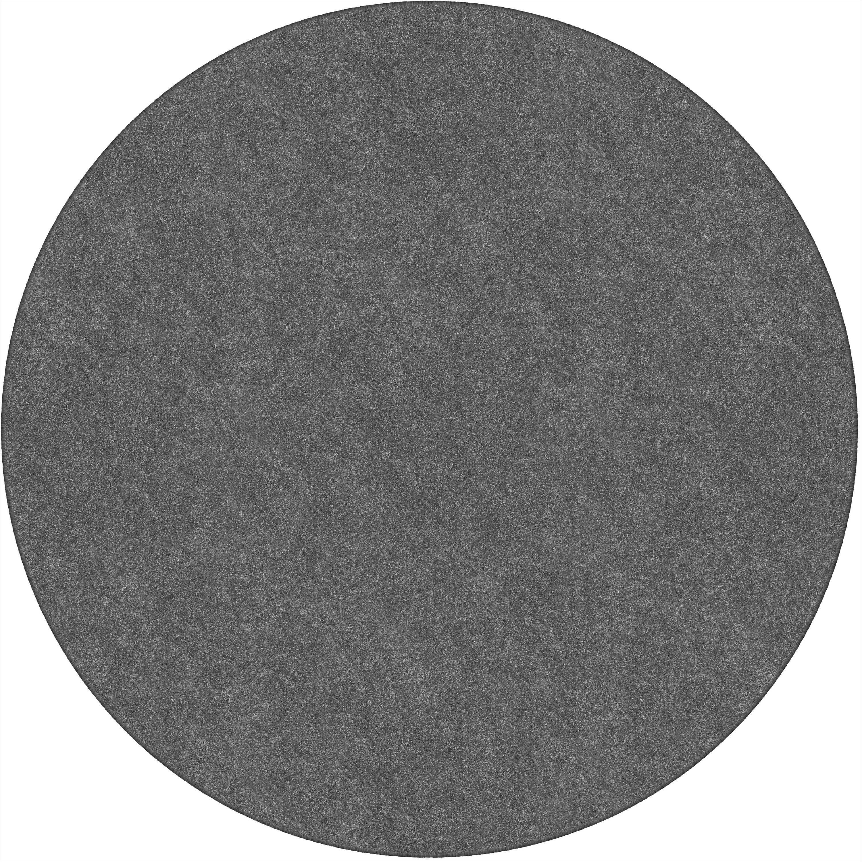 Flagship Carpets Amerisoft Solid Color Rug - 72" Diameter - Round - Gray - Nylon, Polyester