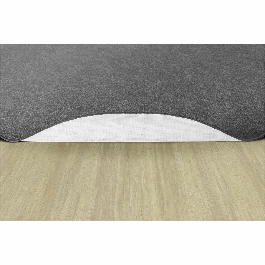 Flagship Carpets Amerisoft Solid Color Rug - 72" Diameter - Round - Gray - Nylon, Polyester