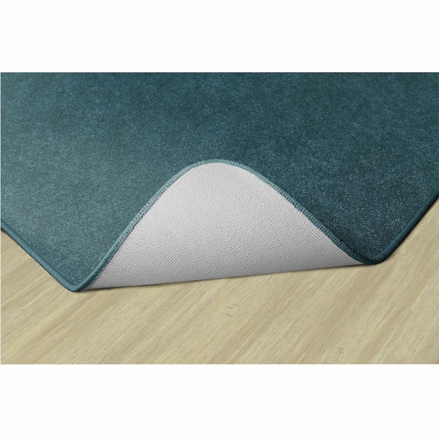 Flagship Carpets Amerisoft Solid Color Rug - 108" Length x 72" Width - Rectangle - Marine Blue - Nylon, Polyester