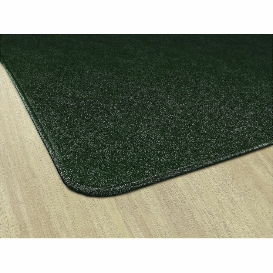 Flagship Carpets Amerisoft Solid Color Rug - 108" Length x 72" Width - Rectangle - Emerald Green - Nylon, Polyester