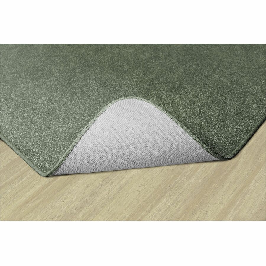 Flagship Carpets Amerisoft Solid Color Rug - 108" Length x 72" Width - Rectangle - Sage Green - Nylon, Polyester