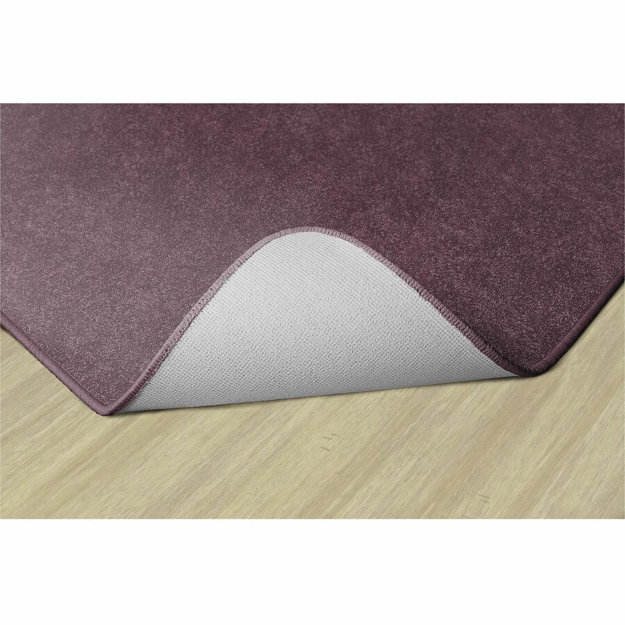 Flagship Carpets Amerisoft Solid Color Rug - 108" Length x 72" Width - Rectangle - Plum - Nylon, Polyester