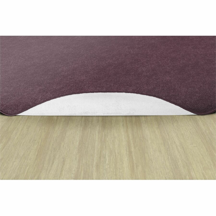Flagship Carpets Amerisoft Solid Color Rug - 12 ft Length x 90" Width - Oval - Plum - Nylon, Polyester