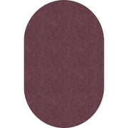 Flagship Carpets Amerisoft Solid Color Rug - 12 ft Length x 90" Width - Oval - Plum - Nylon, Polyester