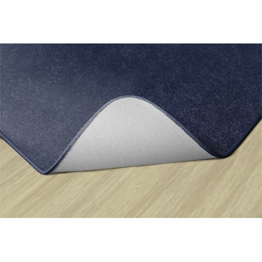 Flagship Carpets Amerisoft Solid Color Rug - 48" Length x 72" Width - Rectangle - Navy - Polyester, Nylon