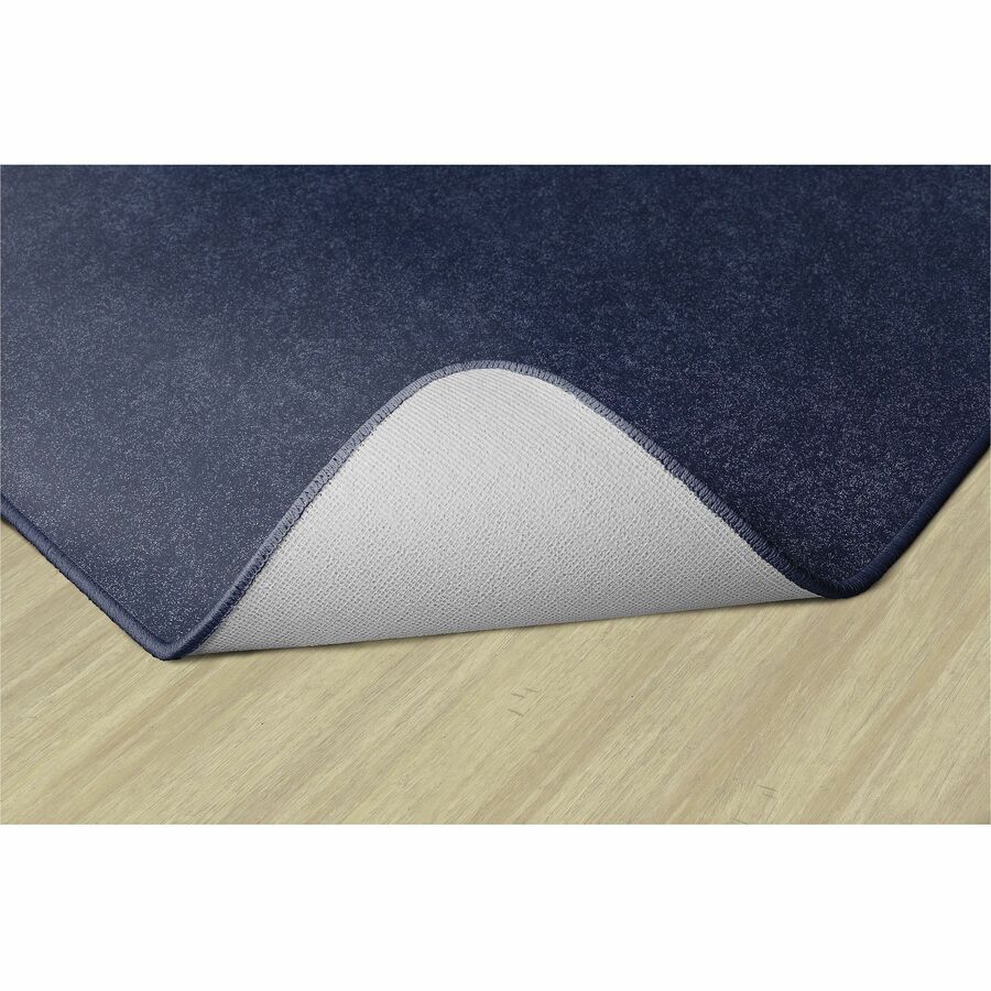 Flagship Carpets Amerisoft Solid Color Rug - 72" Length x 72" Width - Square - Navy Blue - Polyester, Nylon