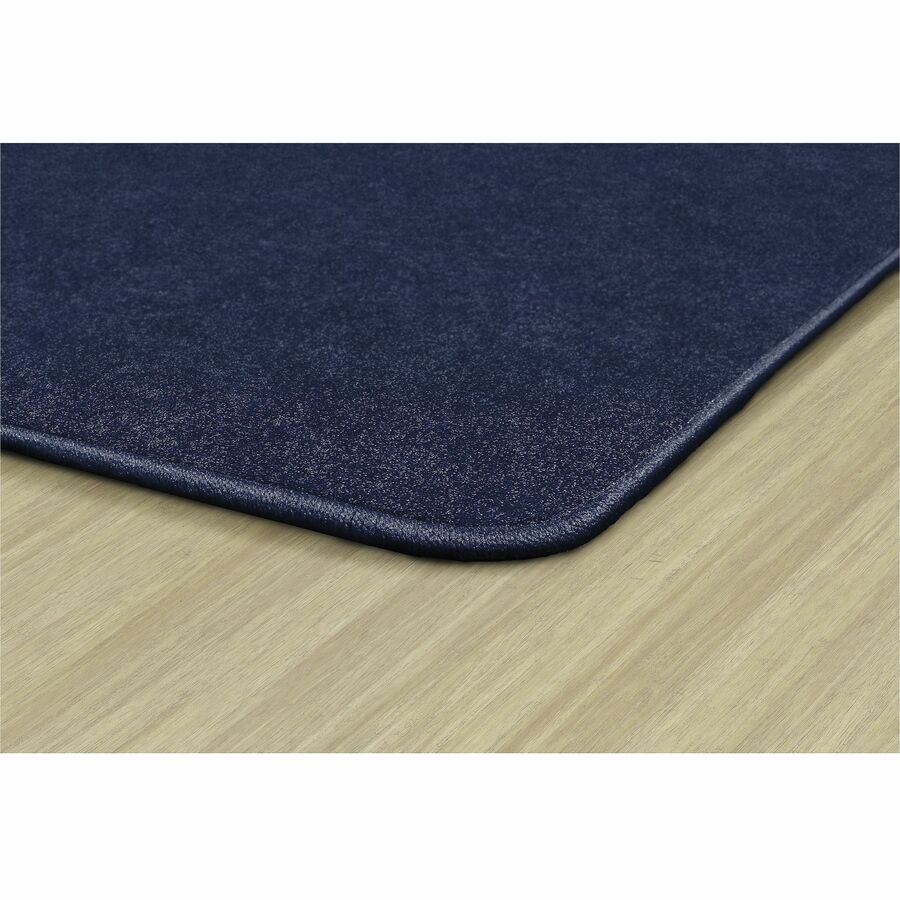 Flagship Carpets Amerisoft Solid Color Rug - 72" Length x 72" Width - Square - Navy Blue - Polyester, Nylon
