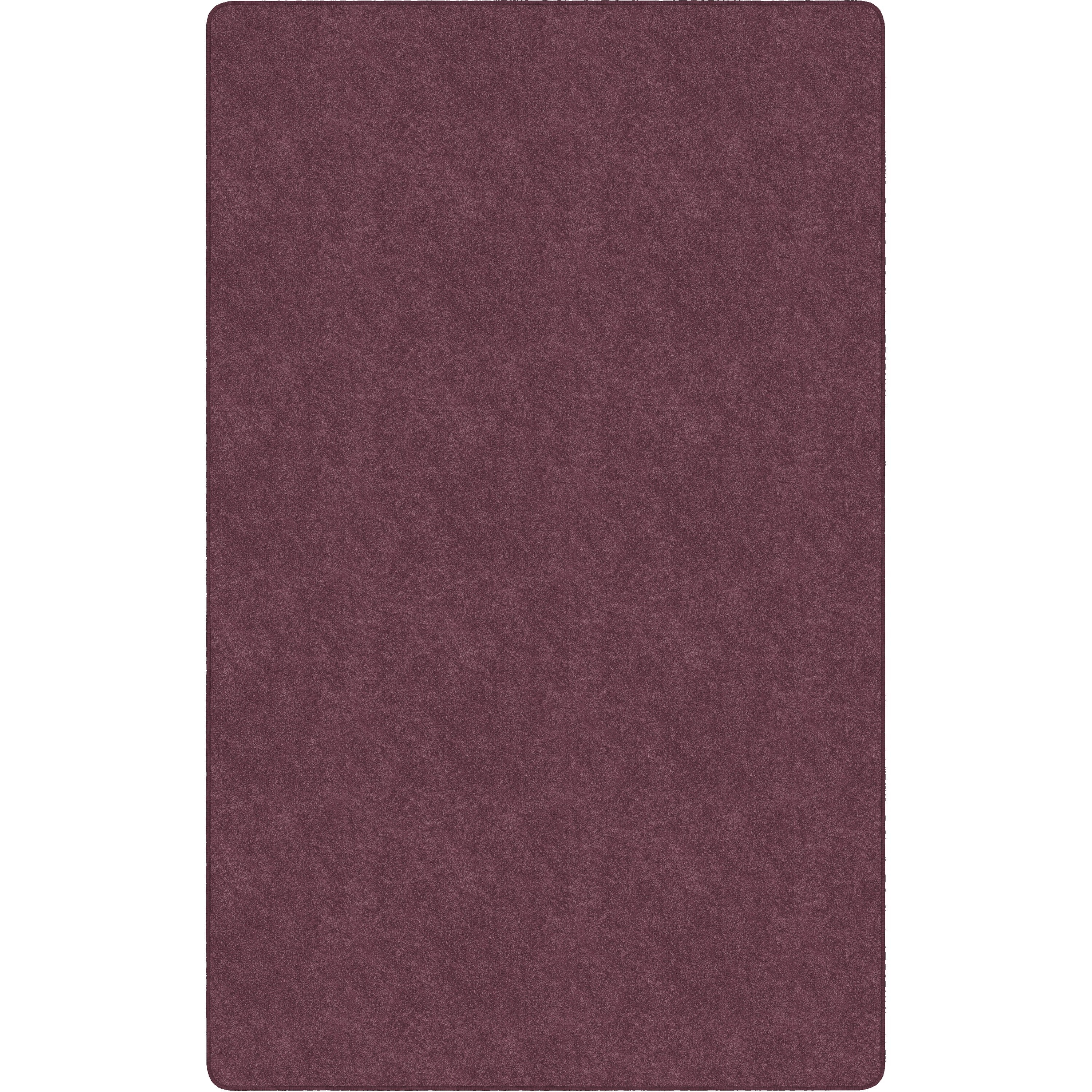 Flagship Carpets Amerisoft Solid Color Rug - 12 ft Length x 90" Width - Rectangle - Plum - Nylon, Polyester
