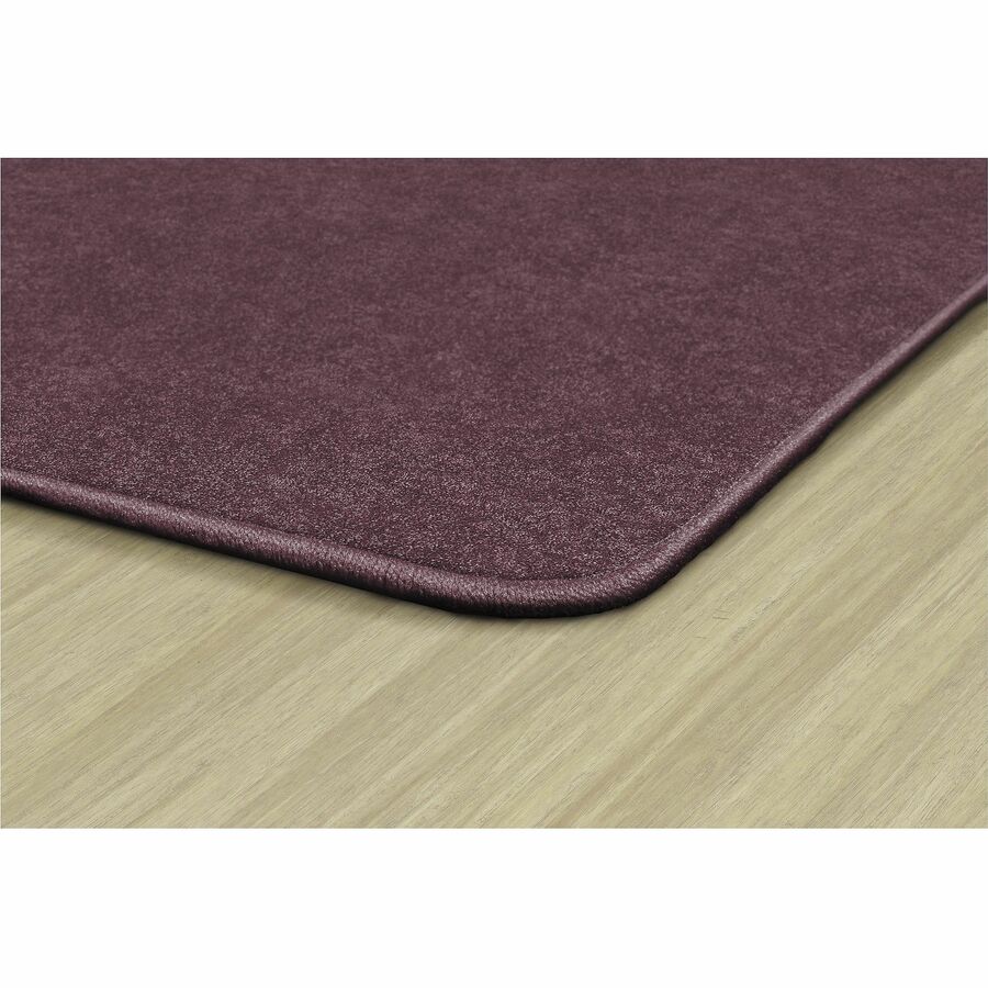 Flagship Carpets Amerisoft Solid Color Rug - 12 ft Length x 90" Width - Rectangle - Plum - Nylon, Polyester
