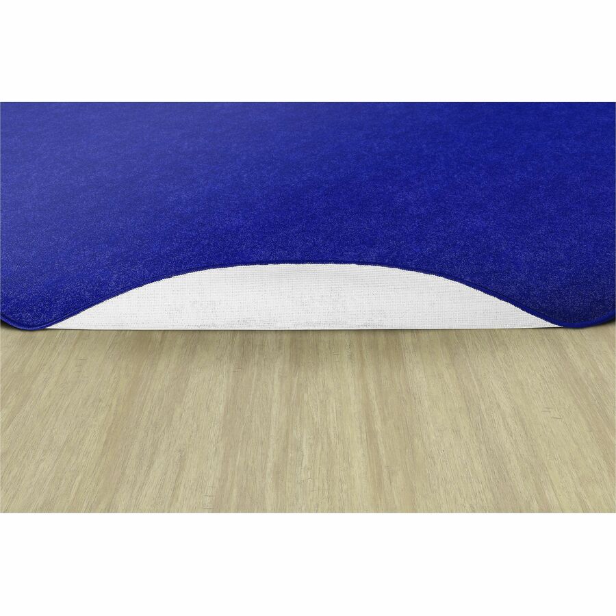 Flagship Carpets Amerisoft Solid Color Rug - 12 ft Length x 90" Width - Oval - Royal Blue - Nylon, Polyester