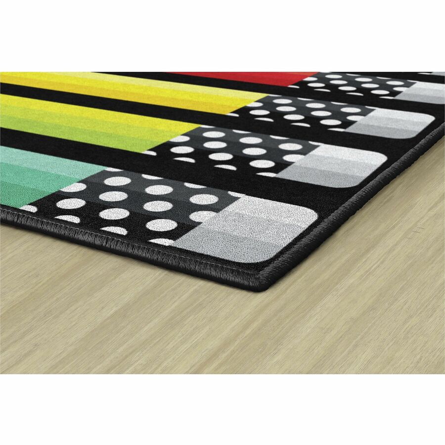 Flagship Carpets Schoolgirl Stylish Brights Rug - 91.20" Length x 12 ft Width - Rectangle - Multi