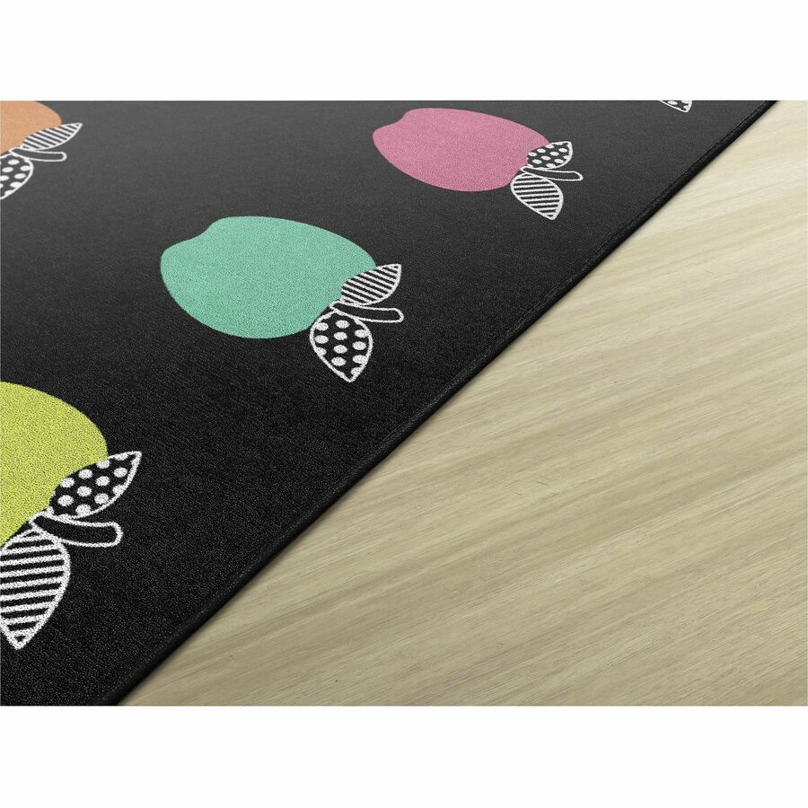 Flagship Carpets Schoolgirl Stylish Brights Rug - 91.20" Length x 12 ft Width - Rectangle - Black