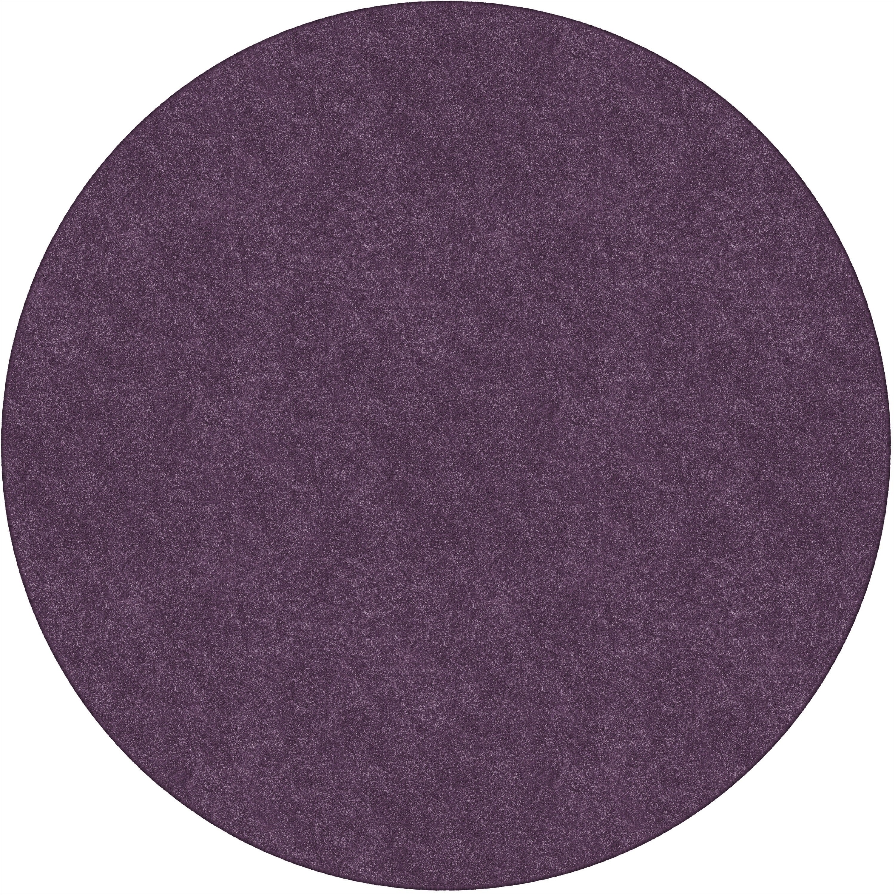 Flagship Carpets Amerisoft Solid Color Rug - 72" Diameter - Round - Purple - Nylon, Polyester