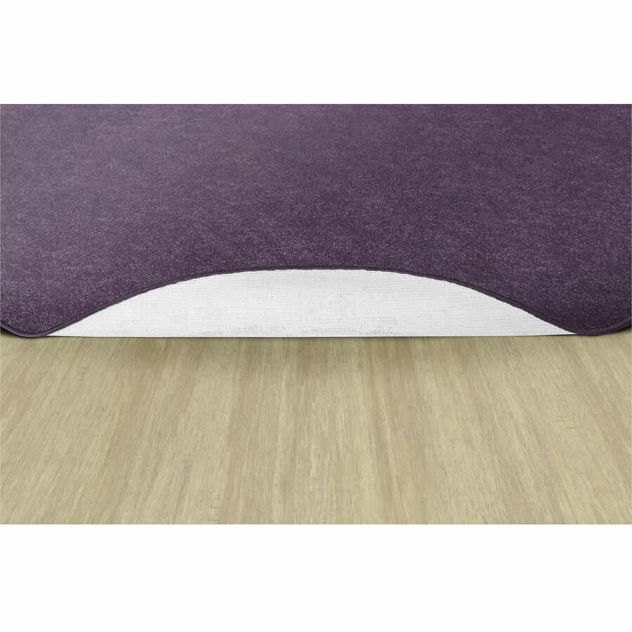 Flagship Carpets Amerisoft Solid Color Rug - 72" Diameter - Round - Purple - Nylon, Polyester