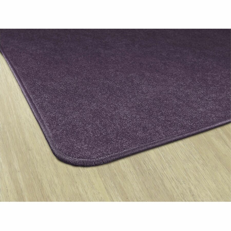 Flagship Carpets Amerisoft Solid Color Rug - 108" Length x 72" Width - Rectangle - Purple - Nylon, Polyester