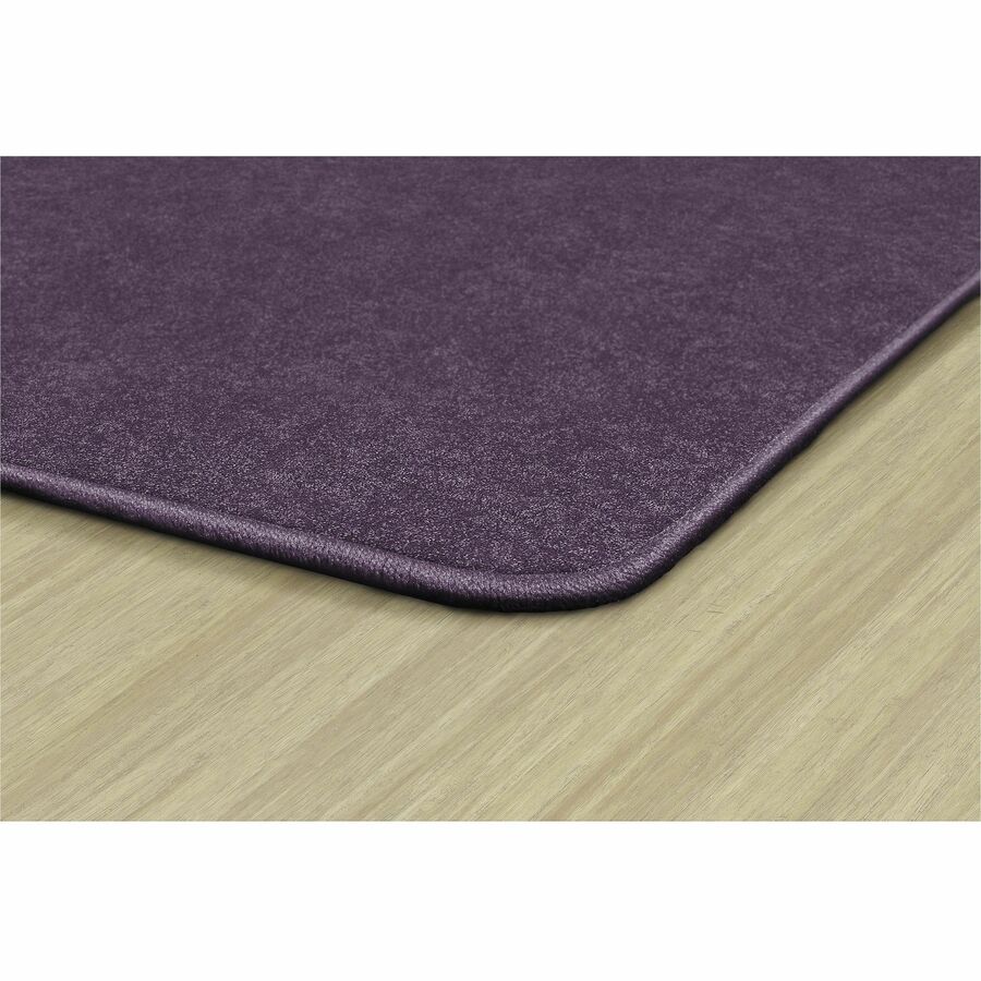 Flagship Carpets Amerisoft Solid Color Rug - 108" Length x 72" Width - Rectangle - Purple - Nylon, Polyester