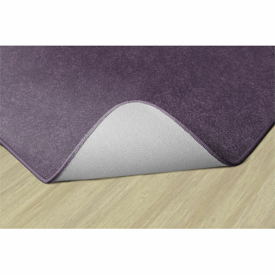 Flagship Carpets Amerisoft Solid Color Rug - 108" Length x 72" Width - Rectangle - Purple - Nylon, Polyester