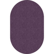 Flagship Carpets Amerisoft Solid Color Rug - 12 ft Length x 90" Width - Oval - Purple - Nylon, Polyester