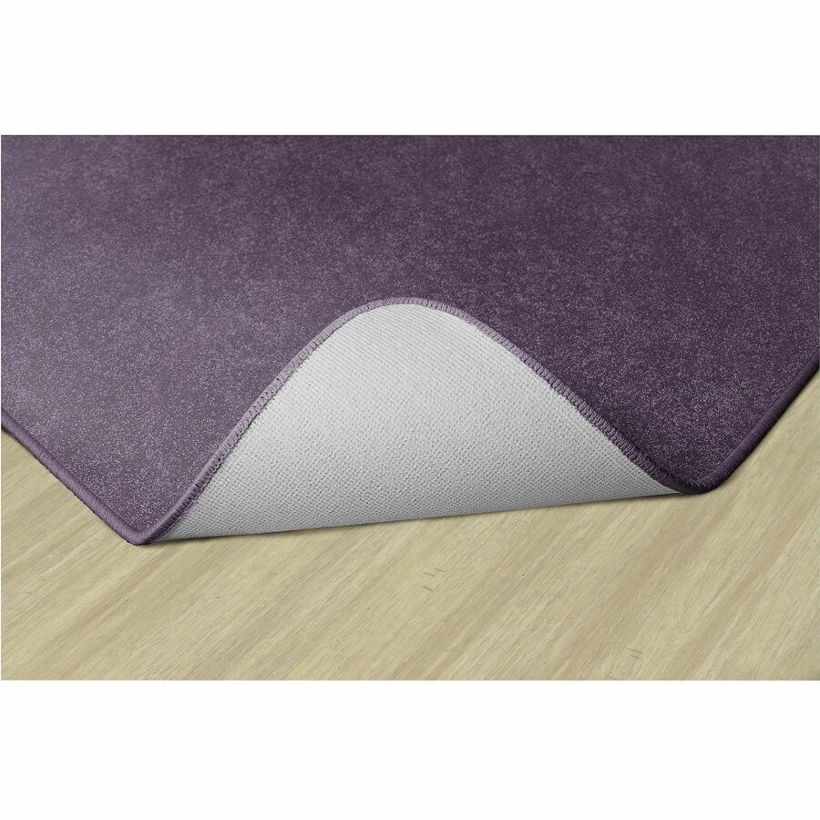 Flagship Carpets Amerisoft Solid Color Rug - 12 ft Length x 12 ft Width - Square - Purple - Nylon, Polyester