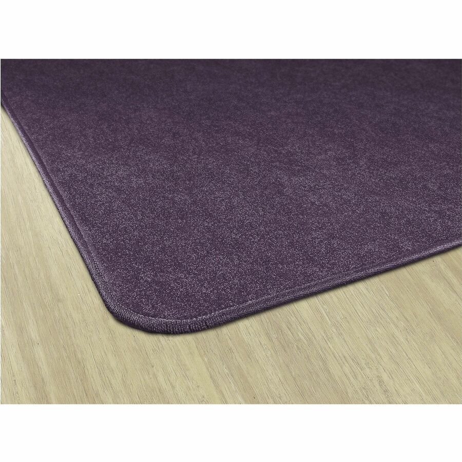 Flagship Carpets Amerisoft Solid Color Rug - 12 ft Length x 12 ft Width - Square - Purple - Nylon, Polyester