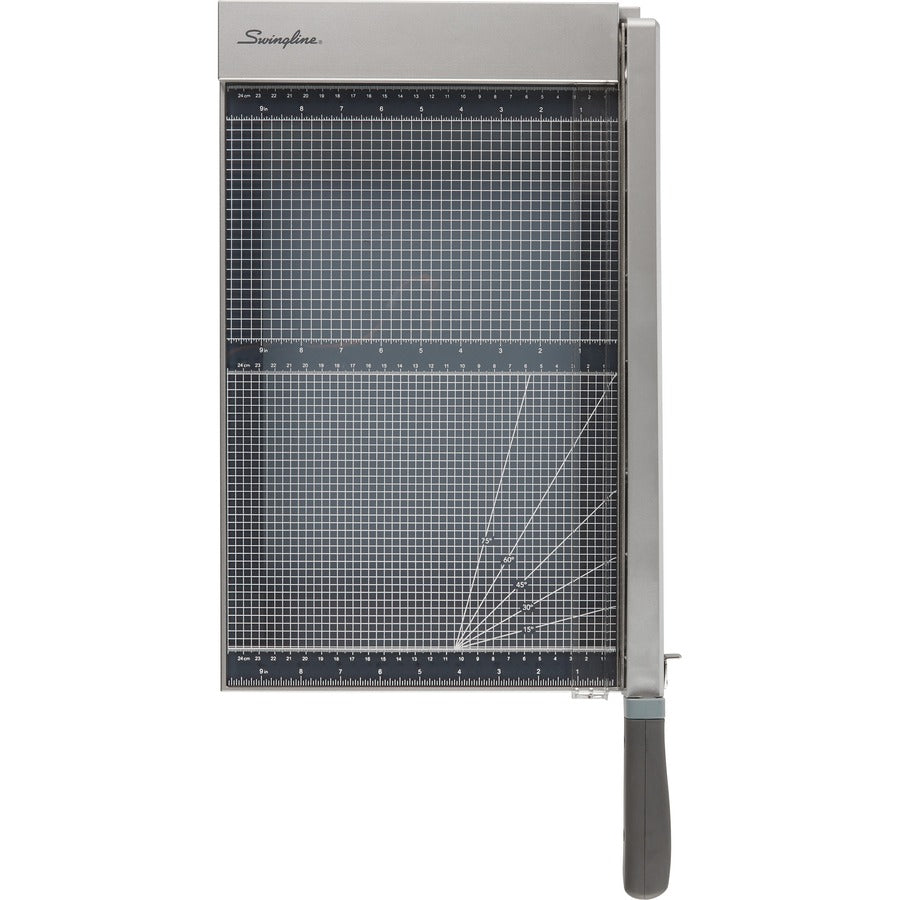 Swingline ClassicCut Guillotine Glass Trimmer - 15 Sheet Cutting Capacity - 15" Cutting Length - Safety Latch - Tempered Glass - Gray - 1 Each