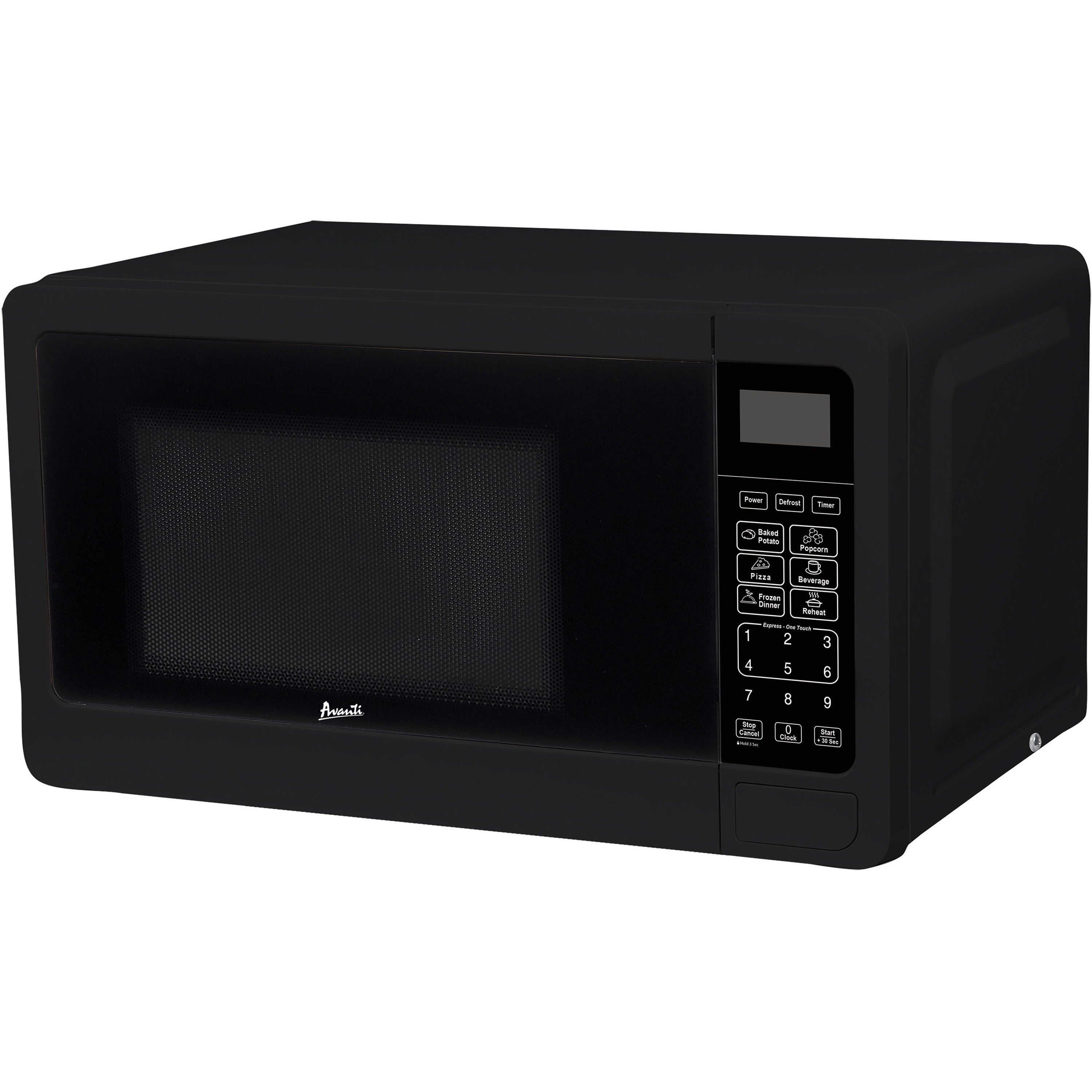 Avanti Countertop Microwave Oven - 0.7 ft³ Capacity - Microwave - 9 Power Levels - 3.86" Turntable - Countertop - Black