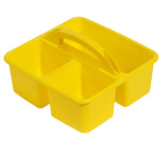 Deflecto Antimicrobial Kids Storage Caddy - 3 Compartment(s) - 5.34" Height x 9.37" Width x 9.32" Depth - Antimicrobial, Lightweight, Portable, Mold Resistant, Mildew Resistant, Durable, Washable, Stackable - Yellow - Polypropylene - 1 Each