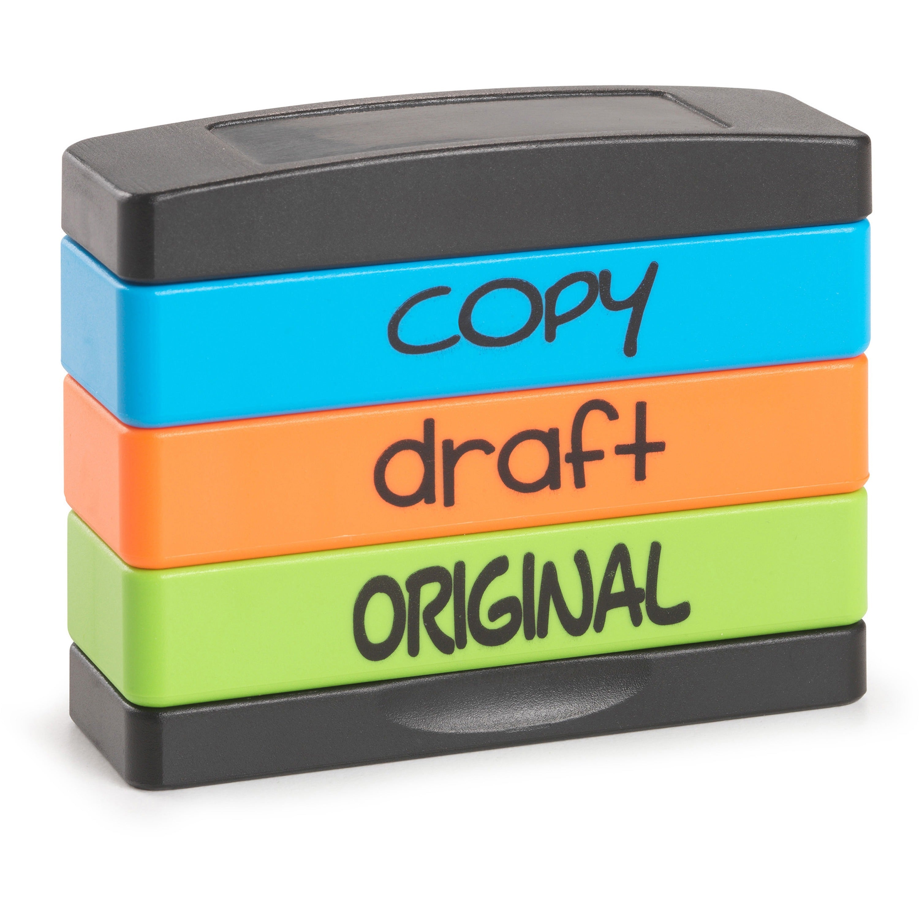 Message Stamp - COPY, DRAFT, ORIGINAL - 0.63" Impression Width x 1.81" Impression Length - 50000 Impression(s) - Assorted - 1 Each