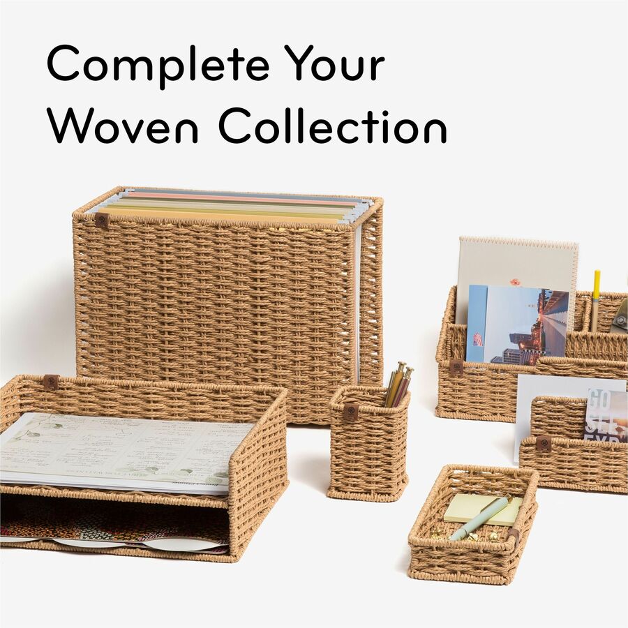 U Brands Woven All-in-1 Desk Organizer