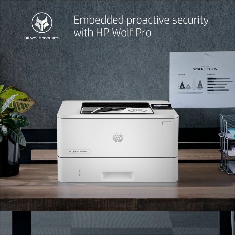 HP LaserJet Pro 4001n Desktop Laser Printer - Monochrome