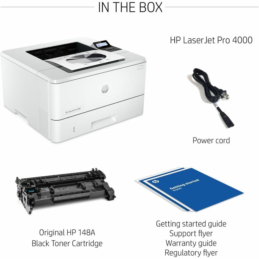 HP LaserJet Pro 4001n Desktop Laser Printer - Monochrome
