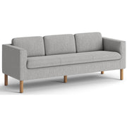 HON Parkwyn Lounge Sofa, Fabric, Gray, Medium Oak Legs, 1 Each