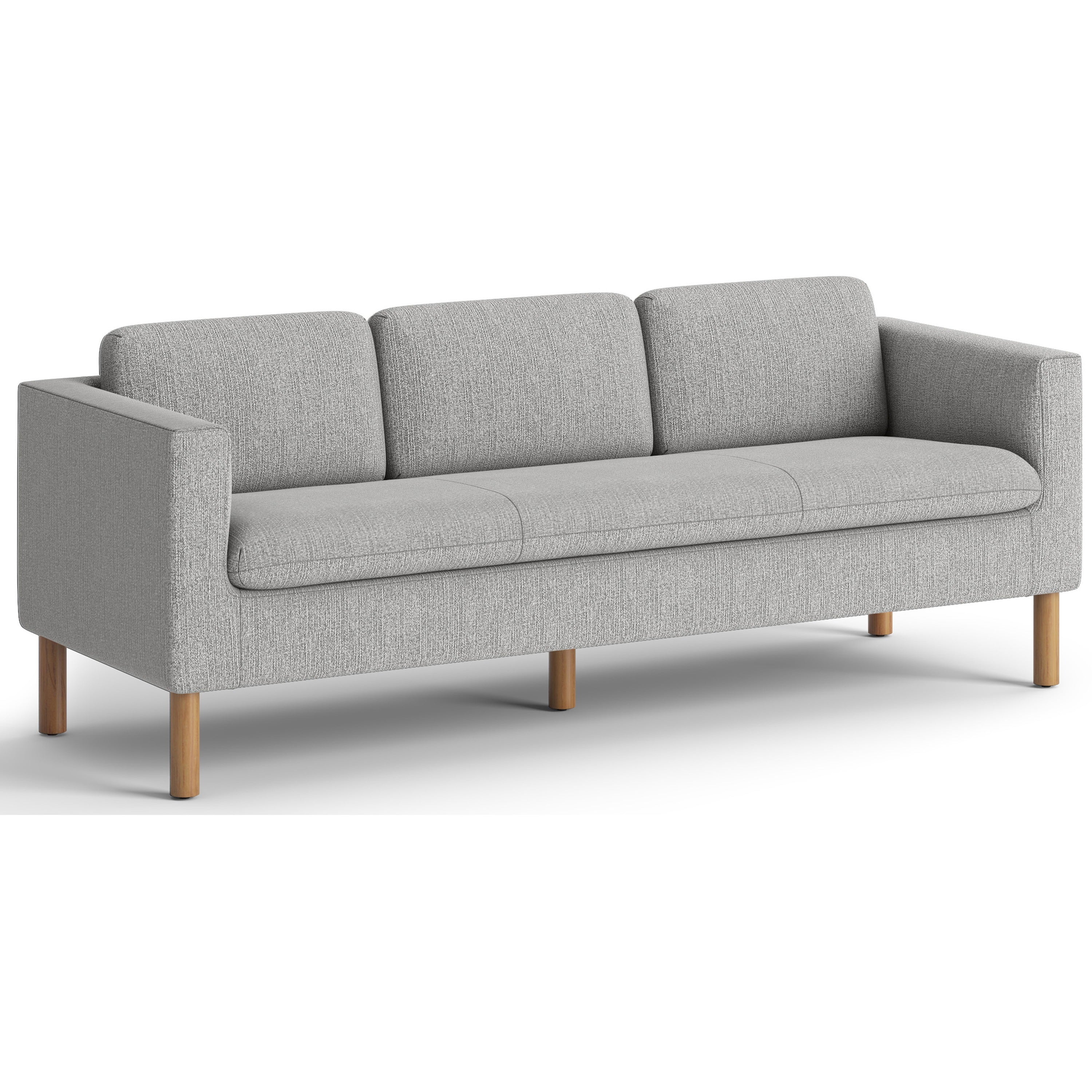 HON Parkwyn Lounge Sofa, Fabric, Gray, Medium Oak Legs, 1 Each