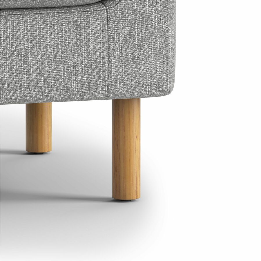 HON Parkwyn Lounge Sofa, Fabric, Gray, Medium Oak Legs, 1 Each